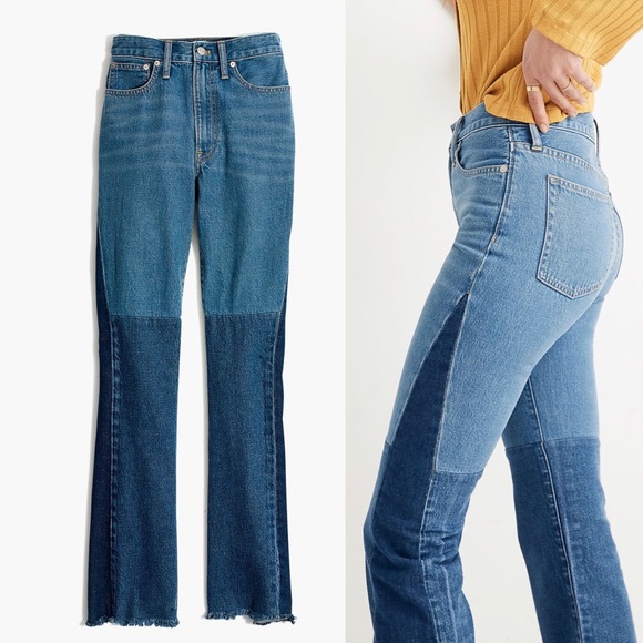 MADEWELL X ISKO Patchwork Rigid Flare Jeans, size 32 - Picture 4 of 12